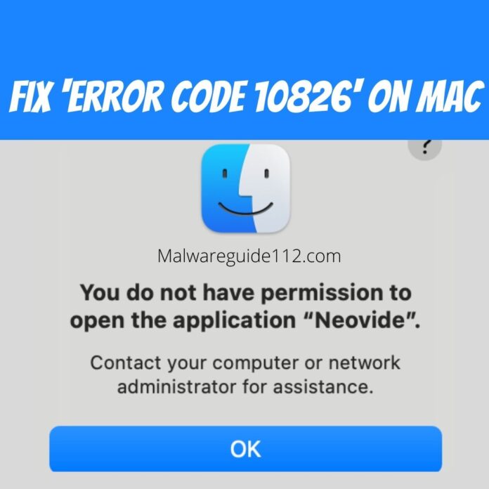 Fix 'Error Code 10826' Mac