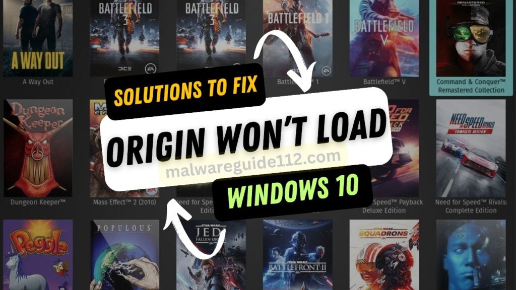 Solutions to fix Origin Won't Load on Windows 10