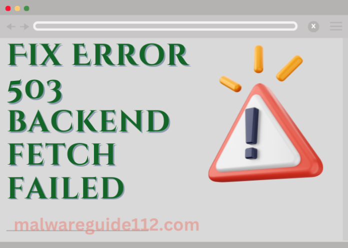 Fix Error 503 backend fetch failed
