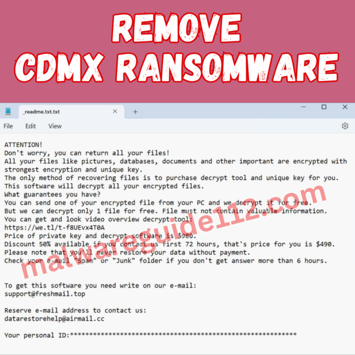 Remove cdmx Ransomware