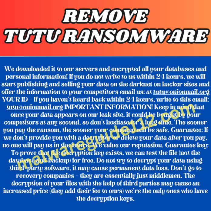 Remove Tutu Ransomware
