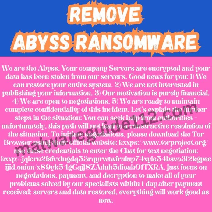 Remove Abyss Ransomware